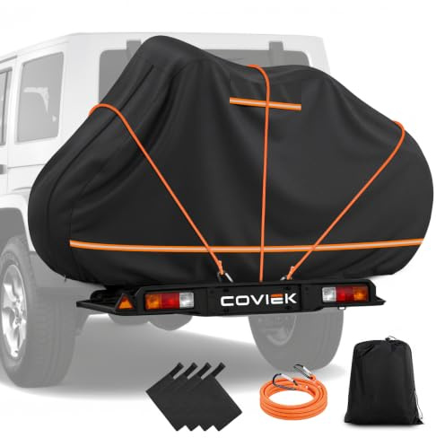 Coviek Telo Copribici per Camper 2 Bici in 420D Impermeabile Fodera Cotone