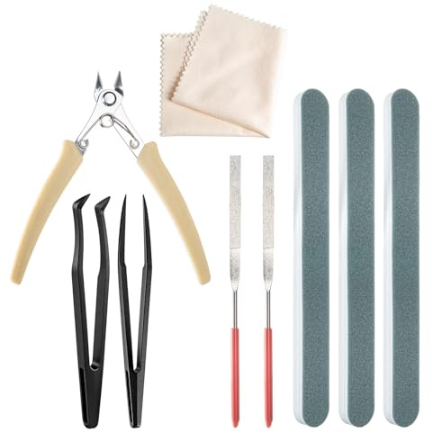 PEAPIN Modelling Tools Set, 9-Piece Model Making Tool Kit | 9-Piece Model Making Tool Kit with Mini Pliers & Tool Box for3D Printers & Adult Craft Projects, Modelling Tools Set
