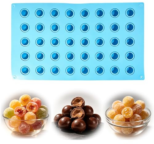 SEABABOO Silikon Kugelform 40 Löcher Ø2.2 cm Silikonform Kugel | DIY Pralinenform Kugel Wiederverwendbar Kugels Silikonform Geeignet für Herstellung Schokoladenkugeln Süßigkeit Eiswürfel