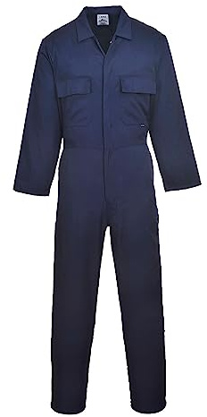 Portwest Stud Front Coverall Polyester & Cotton Multiple Pockets Navy Extra Large Ref S999XLGE