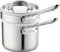All-Clad 42025 Edelstahl 3-lagig verklebte spülmaschinenfeste Saucenpfanne mit Porzellan-Doppelkessel und Kochgeschirrdeckel, 2 Viertel, silber – 840000266