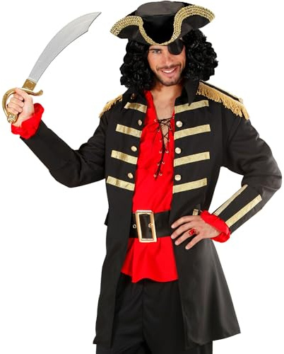 W WIDMANN MILANO Party Fashion - Costume Pirate Captain, Coat and Hat, Buccaneer, Privateer, Carnival