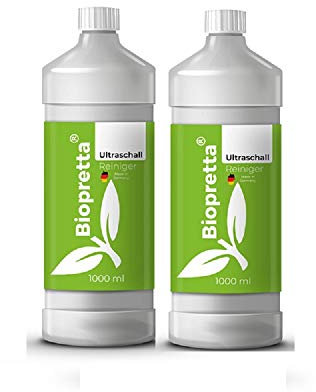 Biopretta Ultraschallreiniger Konzentrat für Brillen, Schmuck, Dental, Münzen, Gold, Silber usw. 2x1 Liter