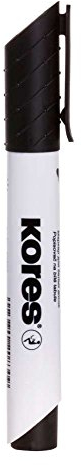 Kores - K-Marker XW1: Pennarello Nero a Punta Rotonda per Lavagna Bianca, Inchiostro Pulibile a Secco e Inodore, Ideale per la Scuola e l'Ufficio, Confezione da 1