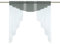 HongYa transparenter Voile Scheibengardine Tunnelzug Kurzstore Küche Kleinfenster Gardine H/B 145/120 cm Grau