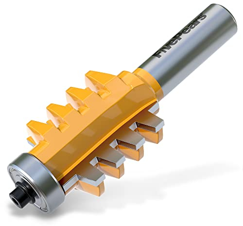 FivePears Finger Joint Router Bit with 1/2 Shank,Reversible Finger Joint Glue Joint Router Bit for Woodworking