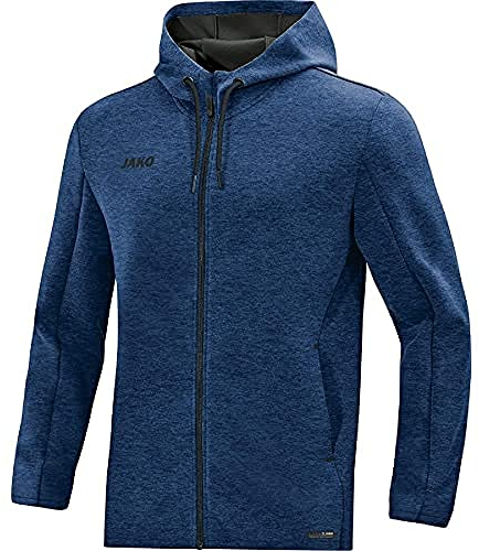 JAKO Herren Kapuzenjacke Premium Basics, Marine-Meliert, 4XL