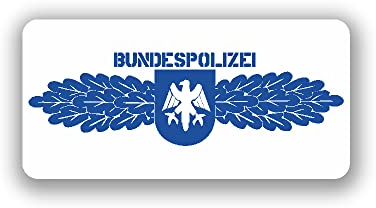 BUNDESPOLIZEI Abzeichen TYP2 Aufkleber BPOL Bundesrepublik 10x5cm#A3735