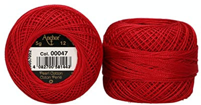 Anchor 4596012-00047 Stickgarne, 100% Baumwolle, 47, Stärke 12, 56m, 9 Gramm