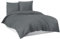 Mixibaby Bettwäsche Bettgarnitur Bettbezug 100% Baumwolle 135x200 155x220 200x200 200x220, Farbe:Silber, Größe:155 x 220 cm