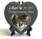 Individueller Personalisiert Herzform Tiergrabstein Schiefer Gedenkstein + Ständer für Hund, Katze und andere Haustiere Tiere - Größe | 10 x 10 cm | - Foto und Name