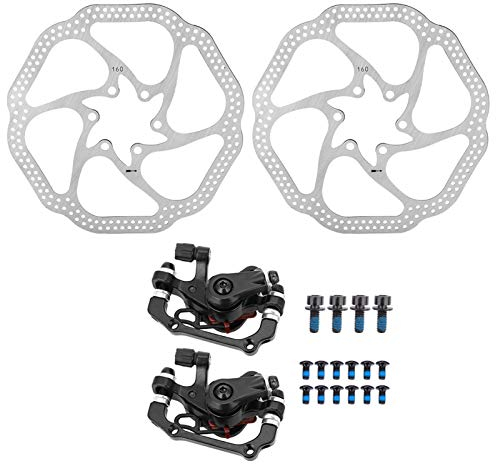 Disc Brake Caliper, Bike Mechanical Disc Brake, Bike Disc Brake Kit Aluminum Rear Caliper Mechanic Tool-Free Pad Adjuster for Mountain Bike, Road Bike