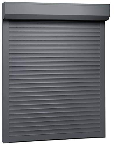 Tidyard Rollladen Aluminium Gute Wärme- und Schalldämmung Rollladenpanzer Behang Rolladen Rolladenbehang Vorbaurollladen 110 x 130 cm Anthrazit