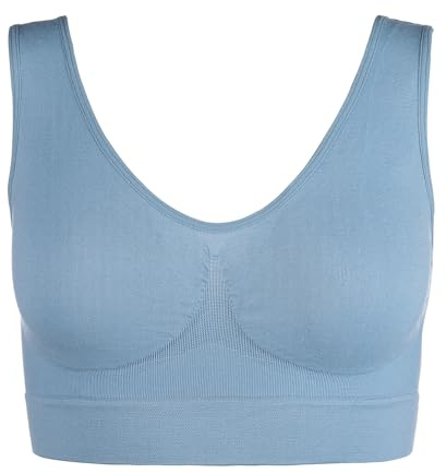 UnsichtBra Soutien Gorge sans Armature Femme en Microfibre – Bralette Femme sans Coutures, sans Crochets, Respirante | Maintien léger, Facile à Enfiler (wellbra_sngl)(3XL, PasBla)