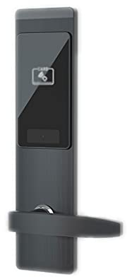 MDRBB Türgriff Türbeschlag Elektronische Verriegelung Induktion Türhebel Edelstahl Türgriff Türstärke 38mm-50mm / 1.4in-1.9in Türgriffe Innentüren (Color : Black)