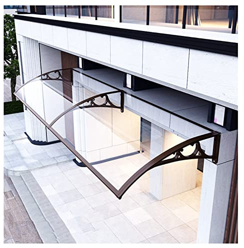 SHUGUANGGUDE Auvent de Porte d'entrée,Marquise en Polycarbonate,pour Porte d'Entrée, Garage et Fenêtre - Protection Extérieure Contre la Pluie et Intempéries - Auvent pour Maison,60x120cm/24x48in