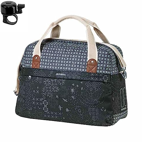 Basil Bohème - Fahrrad Schultertasche - 18 Liter - Charcoal inkl. Fahrradklingel