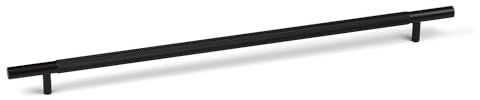 320mm Knurled Matt Black Kitchen Cupboard Bar Handle Cabinet Door Drawer Furniture Wardrobe Pull