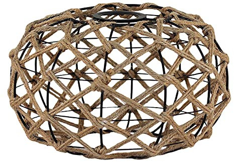 MagiDeal Abat-Jour en Corde de Papier tissé Pendentif Couvercle de Lampe luminaire Abat-Jour en Osier pour lumière, lampadaires hôtel Salle à Manger, c