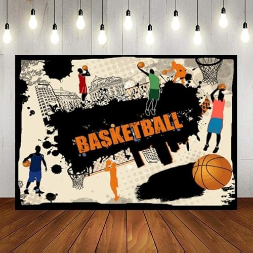 Basketball-Hintergrund verleiht Ihrem besonderen Tag Charme, Fotografie-Hintergründe, Hof-Stil, Fotodekoration, Babyparty, Party, Geburtstag, 300 x 200