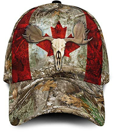 942 Moose Canada Trockenbaum 3D Gedruckt Herren Damen Angeln Hüte Verstellbar Baseballmütze Vintage Basecap Baseball Kappe Mütze Für Draussen Reisen Sport