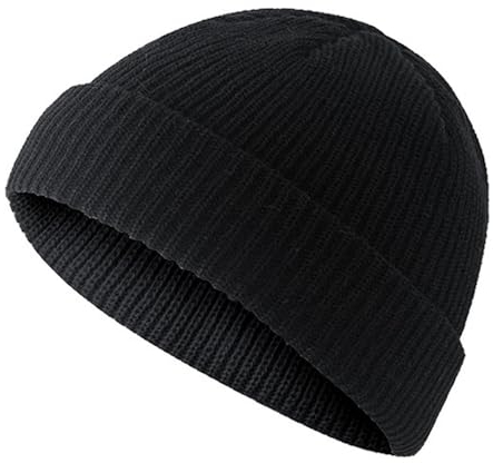 OneChance Strickmütze für Herren und Damen,Weiche Winter Mütze,Warme Beanie Mütze,Unisex Strickmütze für Winter und Herbst Schwarz