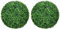HOMCOM Bola de boj Set de 2, Plantas Artificiales, Planta de Interior con protección UV, decoración Vegetal, árbol Artificial para Interior, Exterior, Verde