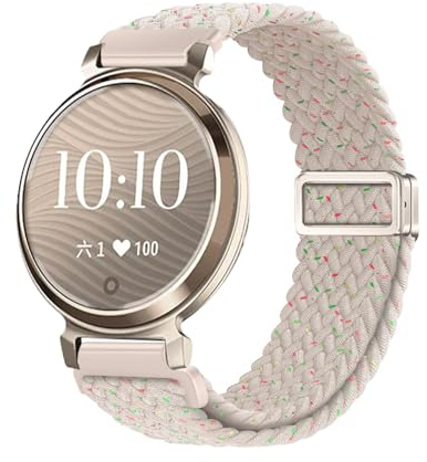 LXURY Armband Kompatibel mit Garmin Lily 2, 14mm Elastisches Stoff Sport Ersatzarmband für Garmin Lily 2 Band (14)