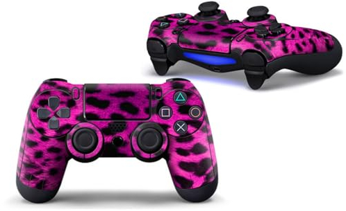 Wonhomke PS4 Controller Vinyl Aufkleber für PlayStation 4 Controller, PVC Skin Aufkleber in Pink, Dust-Proof, Wear-Resistant