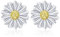 Gänseblümchen-Ohrringe für Damen Sterlingsilber Gänseblümchen-Blume Ohrstecker Blumen Ohrringe Ohrstecker April Geburtsmonat Schmuck Geburtstagsgeschenke