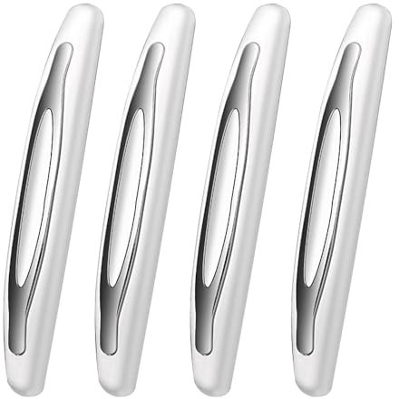 BuuyyBann 4 PCS Universal Car Door Edge Guard Protector, White Plastic, Door, Anti-Scratch, Waterproof