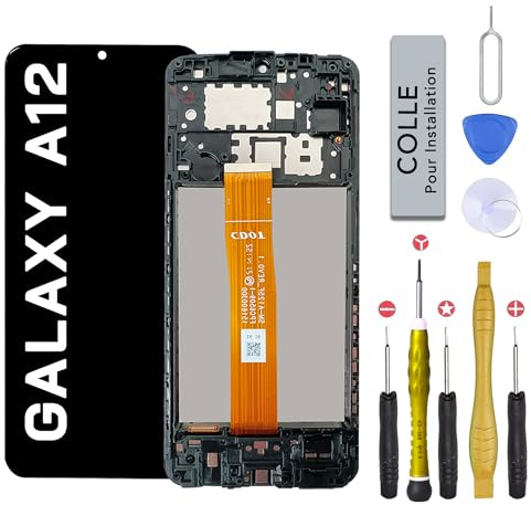 CINQ TEQ Ecran Complet Remplacement pour Samsung Galaxy A12 A125F avec Kit