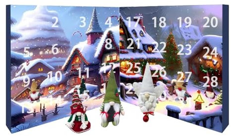 Wichtel Adventskalender 2024, Weihnachtswichtel Figuren Weihnachtskalender Mit Plüschtieren Und Weihnachtsornamente 24 Tage Weihnachtswichtel Countdown Kalender, Halloween Gnome Dekoration