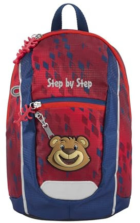 Step by Step Rucksack-Set KIGA MINI FC Bayern „Berni“, rot - blau, ergonomischer Rucksack mit höhenverstellbaren Brustgurt für die Kleinsten, für Kindergarten & Kita, ab 12 M+, für Kinder, 6l