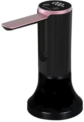 siduytin Dispensador de Agua eléctrico portátil con Pantalla táctil, Carga USB, pequeño dispensador de Agua, Bomba de Agua Plegable ABS, Negro