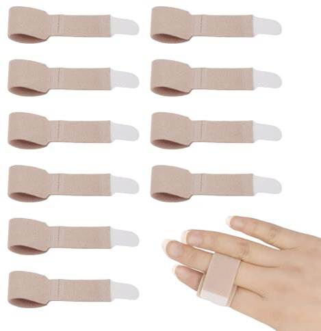 10 Stück Trigger Finger Schiene,Finger Klammer Schiene Fingerbandage für Kleiner Finger, mittelfinger, ringfinger, Bandage Finger, Verstellbare Fingerschutz