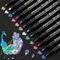 DIYDEC 12pcs Metallic Marker Pens, 12 Colors Fine Tip Metallic Paint Pens Acrylic Paint Marker for Black Paper Scrapbook Gift Card Making