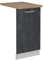 Vicco Geschirrspülblende R-Line, Geschirrspüler Fronttür, Schwarz Beton, 45 cm, AP Eiche