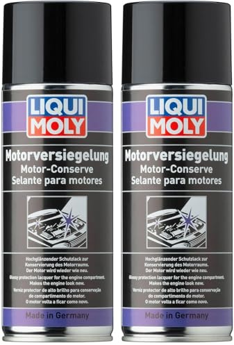 LIQUI MOLY Motorversiegelung, Art.-Nr. 3327 I 400 ml hochglänzender Motorlack zur Motorraum-Konservierung I Wasserabweisender Motor-Schutzlack zum Schutz vor Nässe, Korrosion & Schmutz I Motorpflege