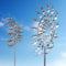 SGZIOO Magische Windmühle, 3D Windrad Garten Metall, Einzigartige und Magische Windmühle Garten, Windspiel Garten für Patio Rasen Garten Dekoration, Silber