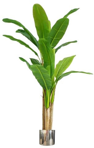 Leaf Design UK Artificial Tropical Plants and Trees With Metal Planters