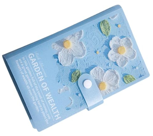 Carnet d Épargne | Défi Économies 100 Enveloppes 3D Peinture à l Huile,Portefeuille Portatif Organisateur Finances Dépenses Paiements Factures Outil Épargne Maison pour Adultes