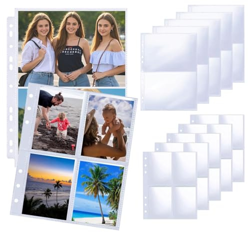 90 Stück Fotohüllen 280 Taschen Postkarten Darunter 40 Stück A4 Und 50 Stück A5 Fotohüllen Bieten Platz Für 280 Postkarten Und Fotos