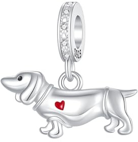 BIZK Damen Charm Anhänger für Armband 925 Sterling Silber Charm Bead Pendant für Europäische Armbänder und Halsketten