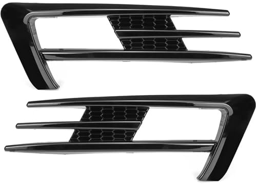 Griglia doppia linea 1 Paio Di Griglie Per Fendinebbia Anteriori Per Auto Per VW Per Golf 7 MK7 Per GTI 2014 2015 2016 2017 Griglia Paraurti Inferiore(Glossy Black)