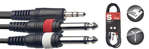 Stagg SYC2/MPS2P E 2 m Mini Stereo - 2 X 6.3 Jack Y Splitter Cable