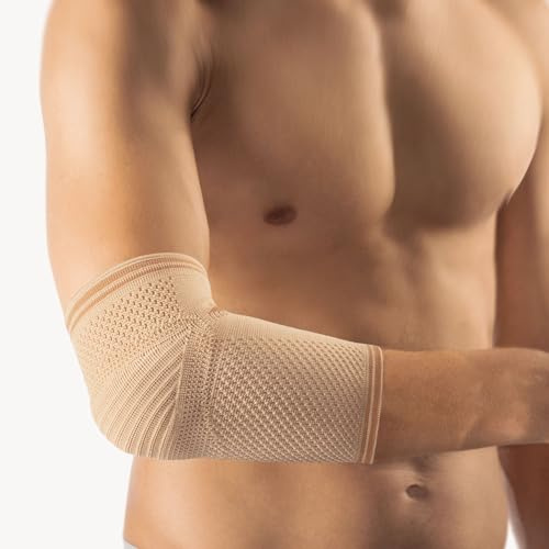 bort 055100 x-small haut KubiTal Ellenbogen-Polster-Bandage in unterschiedlichen Farben und Größen, rechts und links gleich, x-small, beige