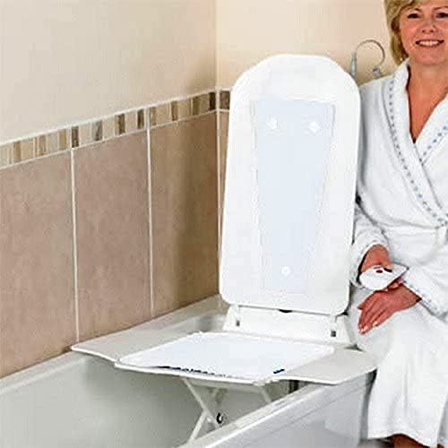 Bathlift Bathmaster Deltis Complete with White Covers UK, Simplifies Bath Time, Two-Part Design Allows for Easy Transport, Easy to Assemble, Waterproof