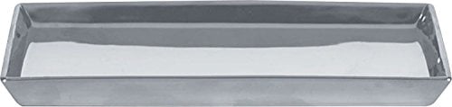 Kleine Wolke Glamour Kammschale, Porzellan, Silber, 24 x 10 x 2 cm
