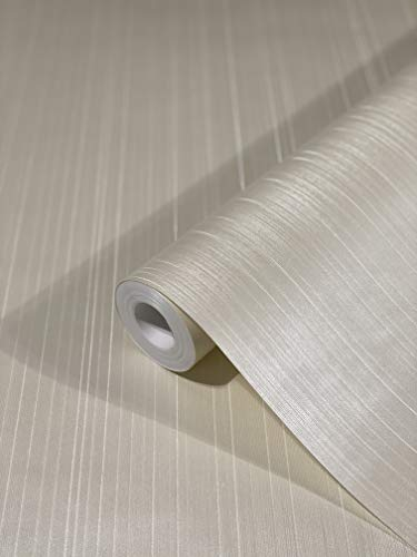 marburg Tapete Beige Uni Linien Klassisch Kollektion Glööckler Imperial Schlafzimmer Wohnzimmer oder Küche Made in Germany 10,05m X 0,70m 54442 BEKANNT AUS DEM TV!